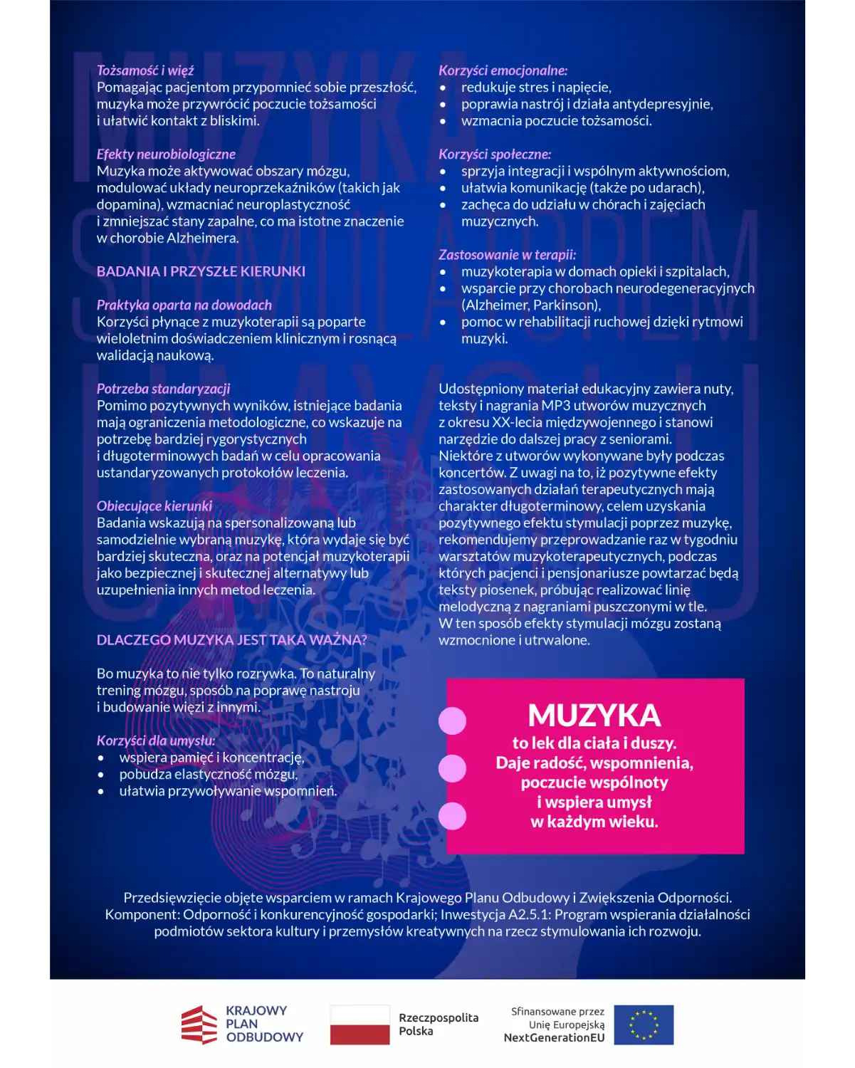 Projekt „Muzyka Stymulatorem Umysłu”